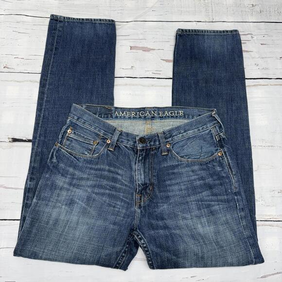 American Eagle Outfitters Other - American Eagle Slim Straight Classic Denim Blue 32x34 Y2K Everyday